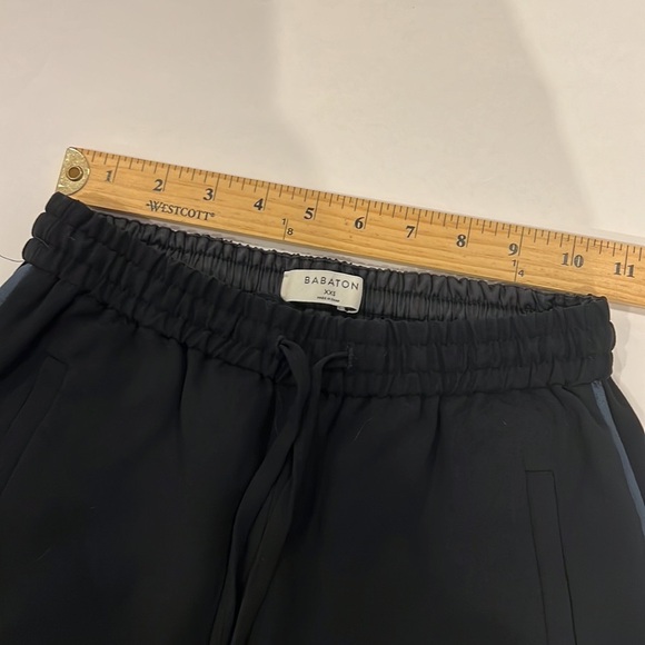 Aritzia Babaton Black with Green Strip Track Pants Size XXS - Picture 4 of 10